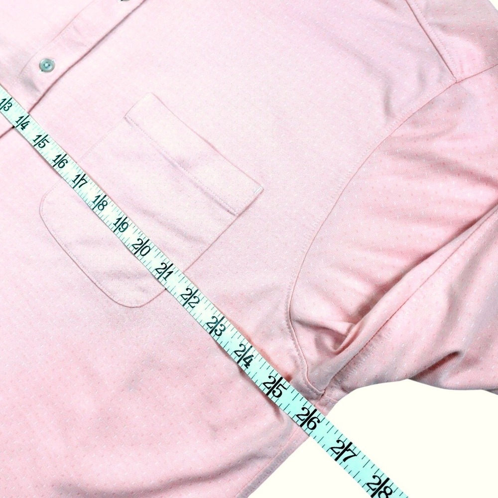Tommy Bahama IslandZone San Lucio Stretch Pink Micro Dot Shirt XXL Men Long Slve - Picture 3 of 9